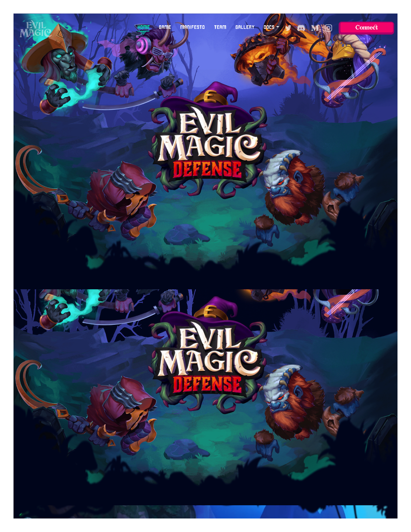 Evil Magic Defense projesinin 2025 sunumundaki arayüz örneği